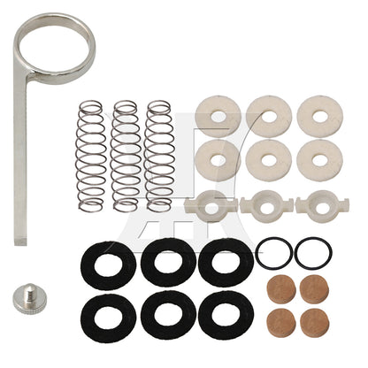 BQLZR 26 Pieces Trumpet Repair Parts with Finger Buttons Valve Cap Drain Valve