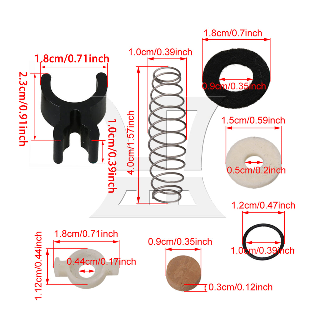 BQLZR 24 Pieces Horn Pencil Clip Holder with Trumpet Valve Repair Accessories