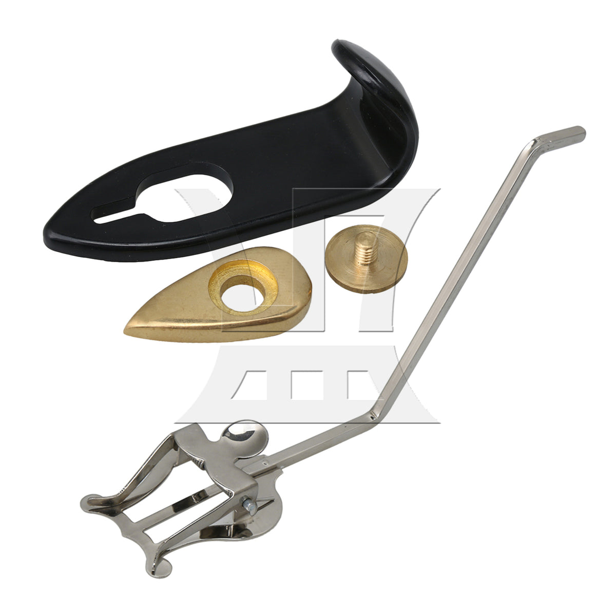 BQLZR 18cm Brass Bend Neck Tube for E Flat Alto Saxophone Gold & Sheet Music Clip