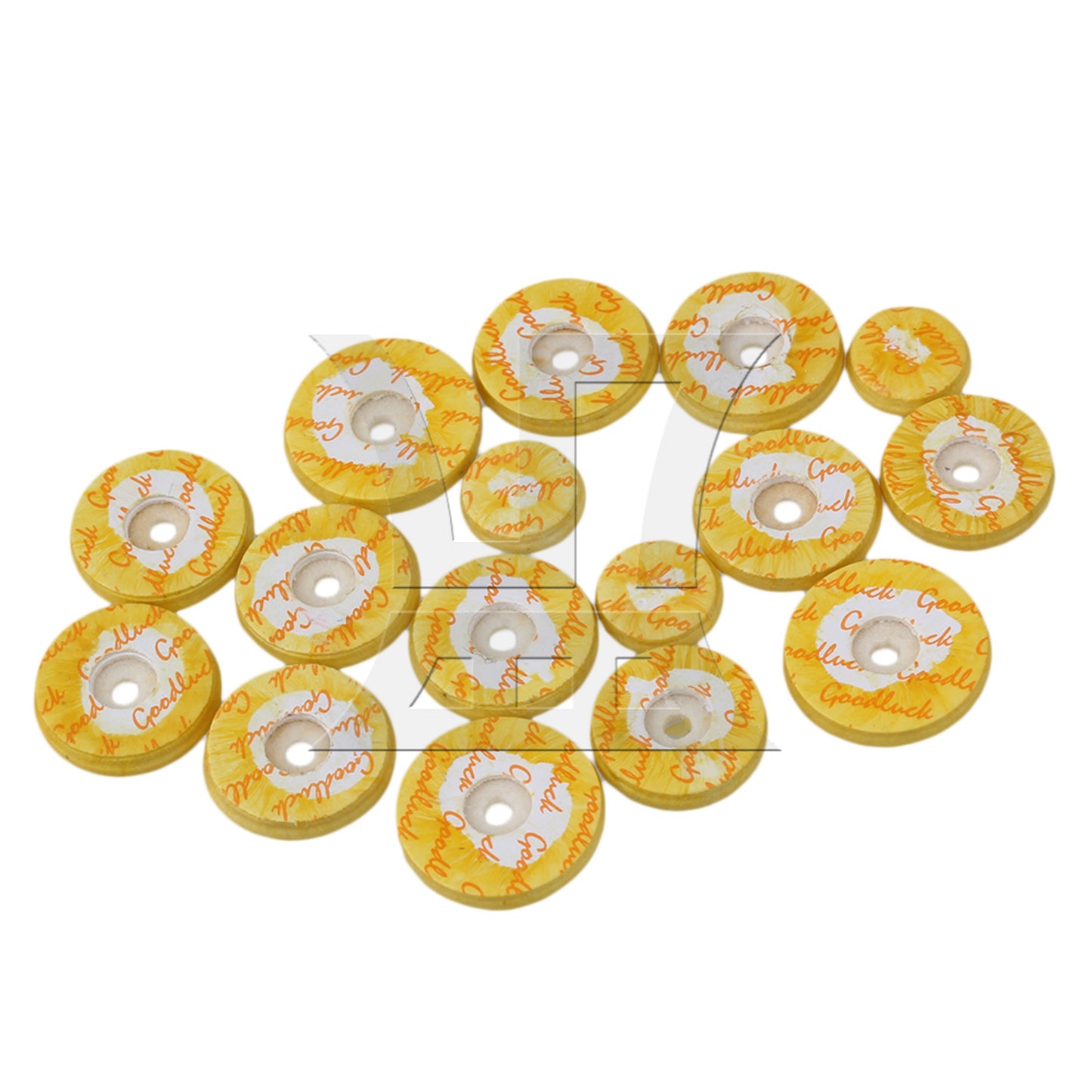 32 Pieces Yellow Felt Flute Pads 0.12inch Thickness Flutes Repairing Parts