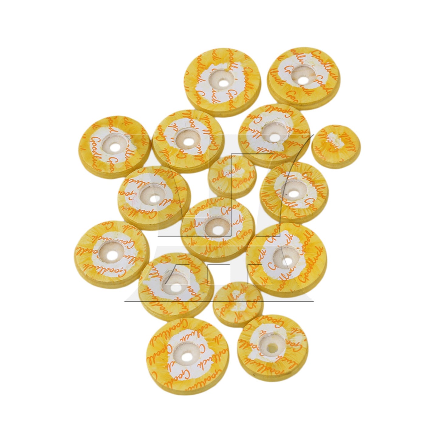 32 Pieces Yellow Felt Flute Pads 0.12inch Thickness Flutes Repairing Parts