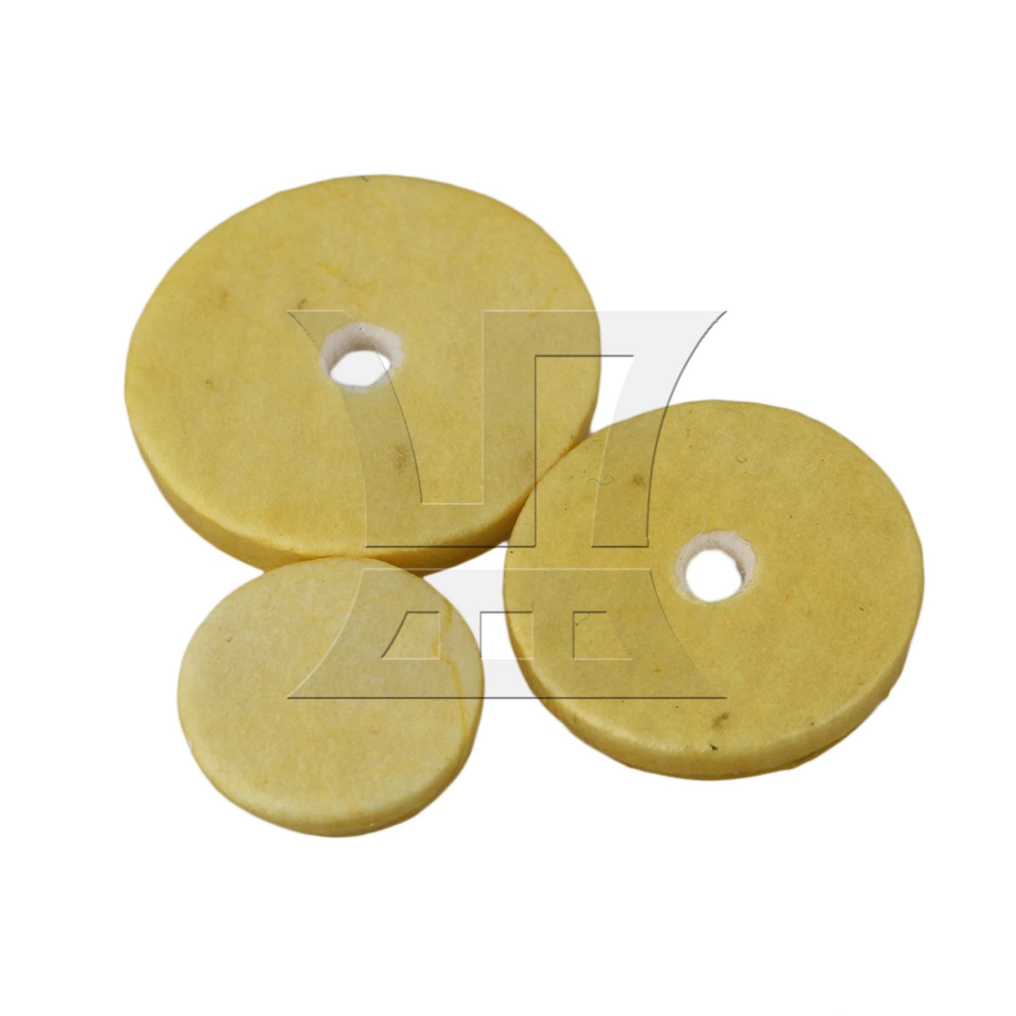 32 Pieces Yellow Felt Flute Pads 0.12inch Thickness Flutes Repairing Parts