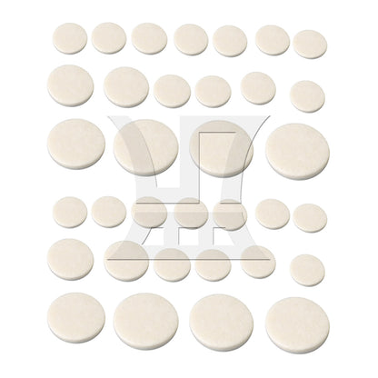 17PCS White Clarinet Sound Hole Pads Mats for Woodwind Instrument Parts