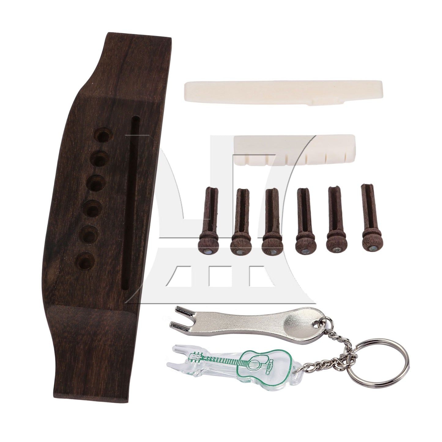 Bone Bridge Saddle And Nut For 12 String Acoustic Guitar