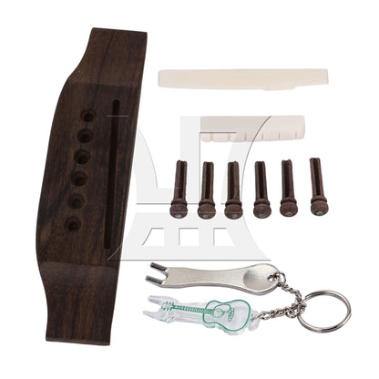 Bone Bridge Saddle And Nut For 12 String Acoustic Guitar