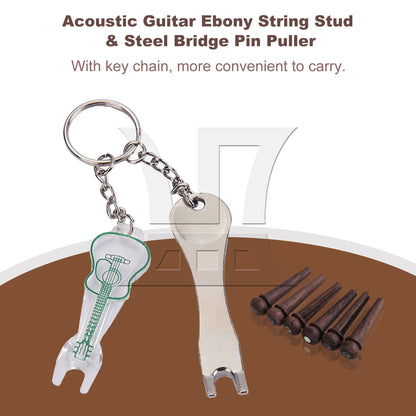 BQLZR  Rosewood Bridge Pins for Acoustic Guitars 0.31"x1.14"x0.16" Brown