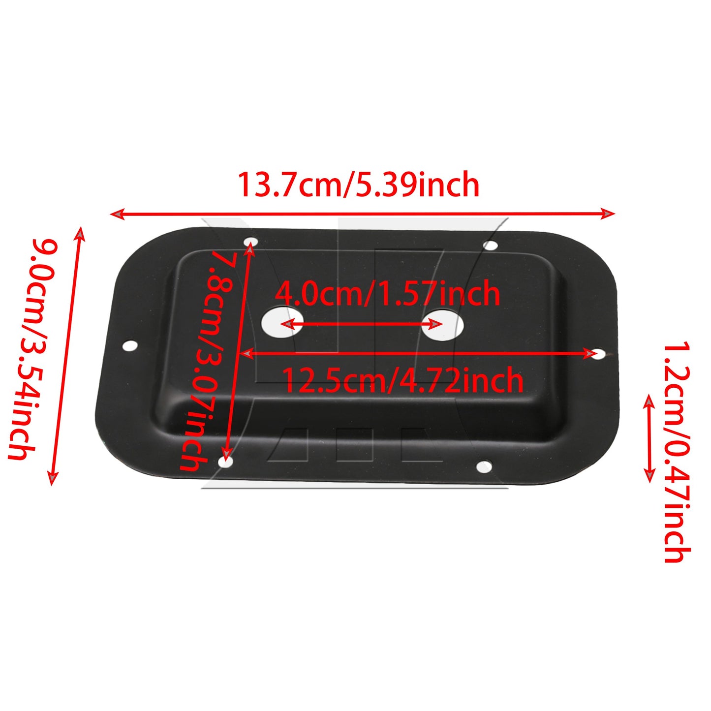 2Pieces Headphone Speaker Jack Plate Audio Plates Recessed Steel 1/4inch Black