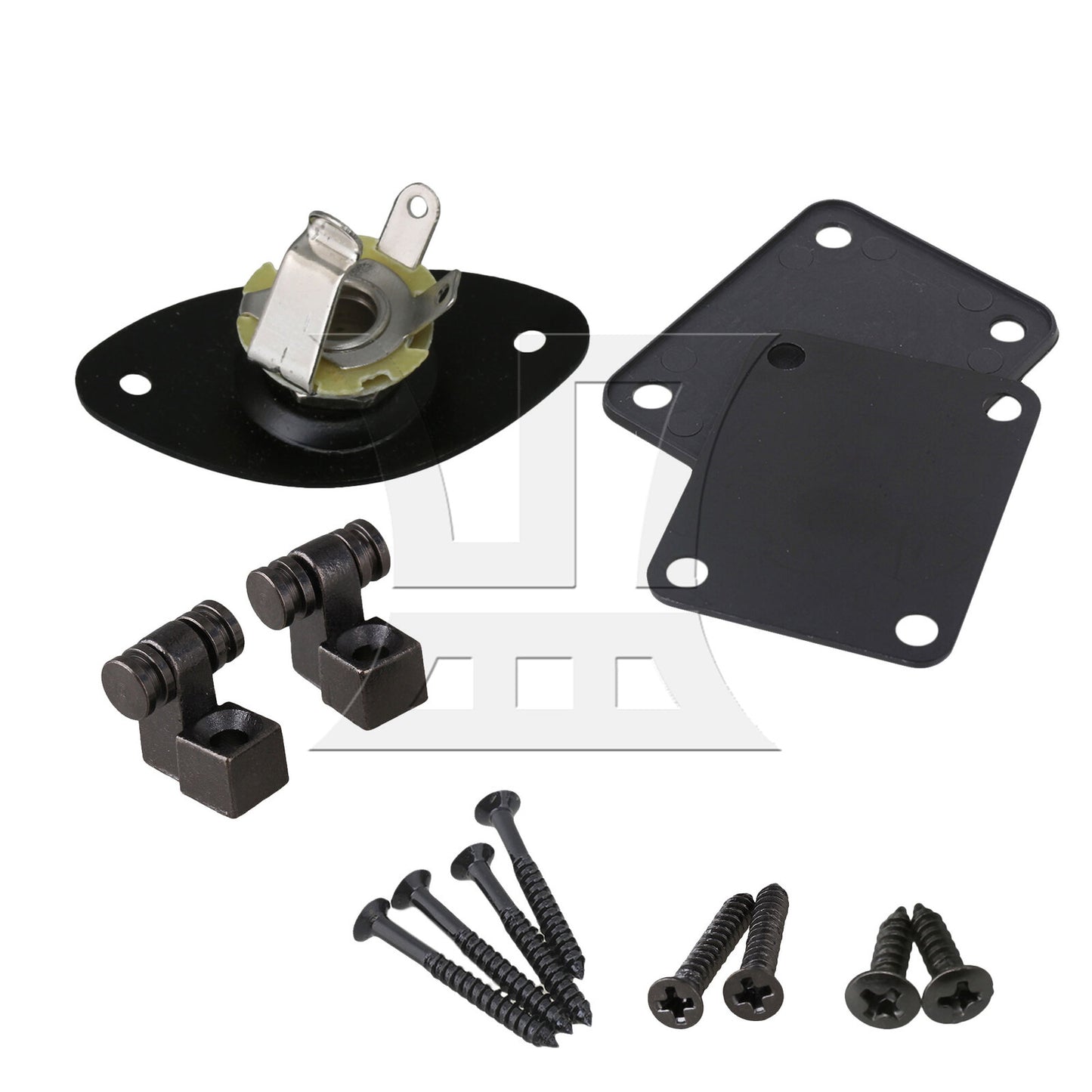 BQLZR Guitar Replacement Parts Kit with 1.65inch Jack Socket String Trees Neck Plate