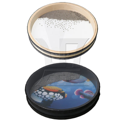 10" Wave Bead Ocean Drum Natural Color Musical Instrument Percussion