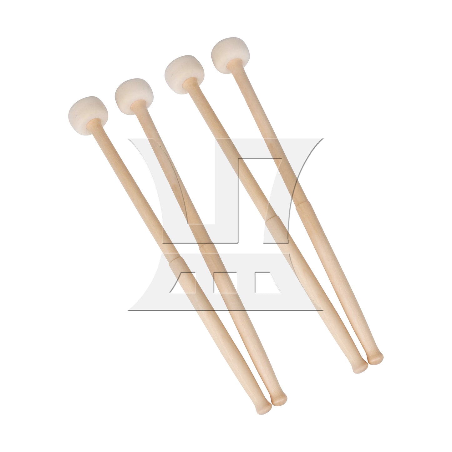 BQLZR Pieces Timpani Mallets Pair w/Wood Handle Soft Felt Head 39mm Diameter