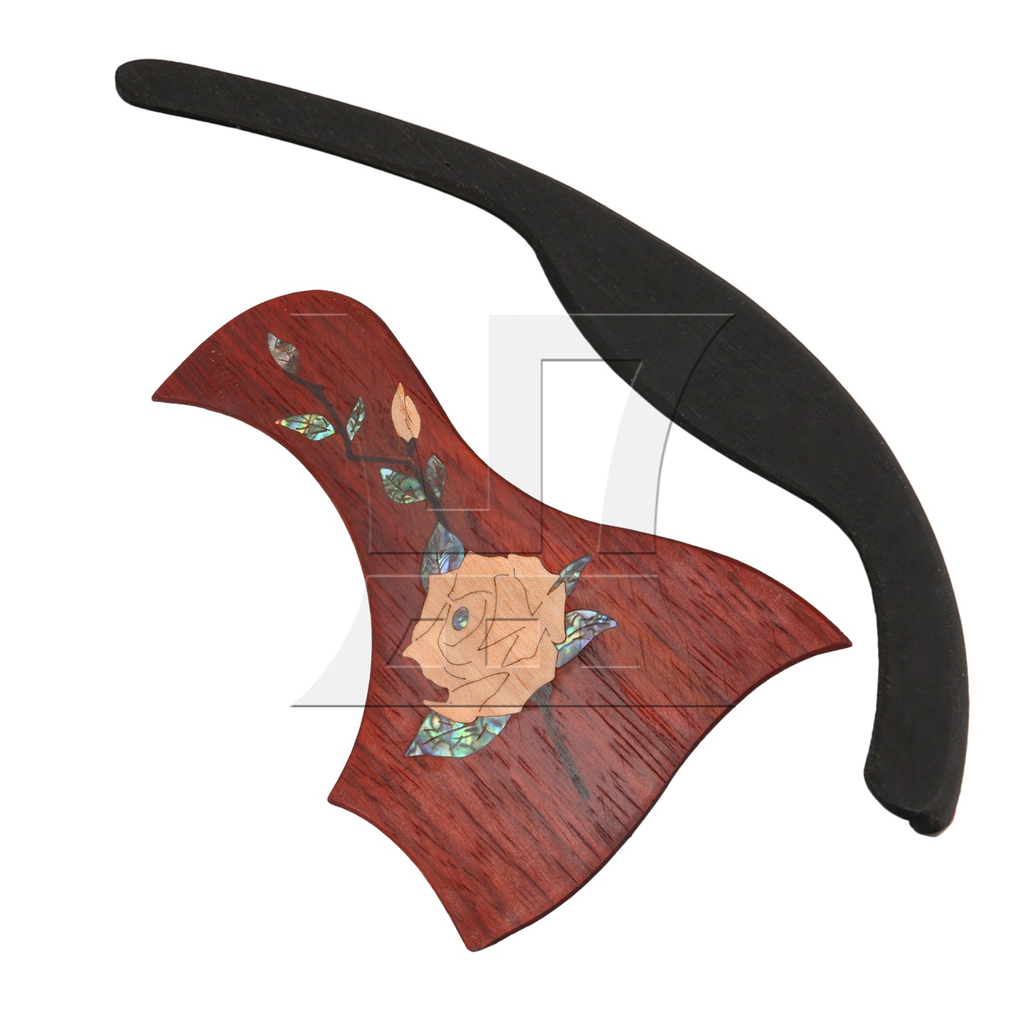 BQLZR Rosewood Rose Pattern Self Adhesive Pickguard with Arm Rest for 40-41" Guitar
