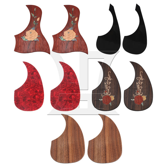 10Pieces Guitar Pickguard Plate Replacement Ebony Rosewood Plastic for 40"-41"
