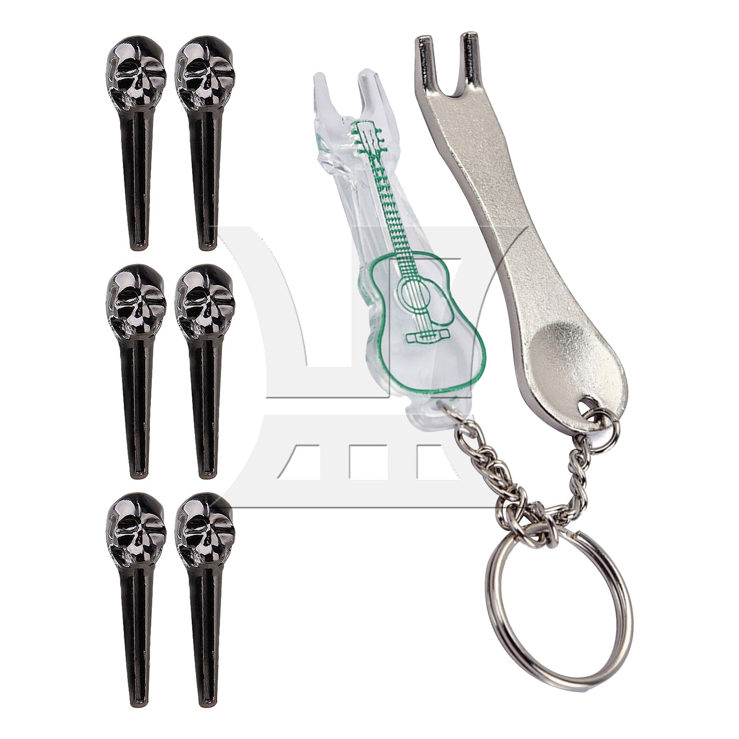BQLZR Acoustic Guitar Metal Bridge Pins String Nail Pins Bridge Pin Black