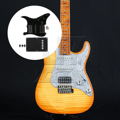 BQLZR HSH 3-Ply Loaded Prewired Pickguard Backplate Set w/ Screw for Electric Guitar