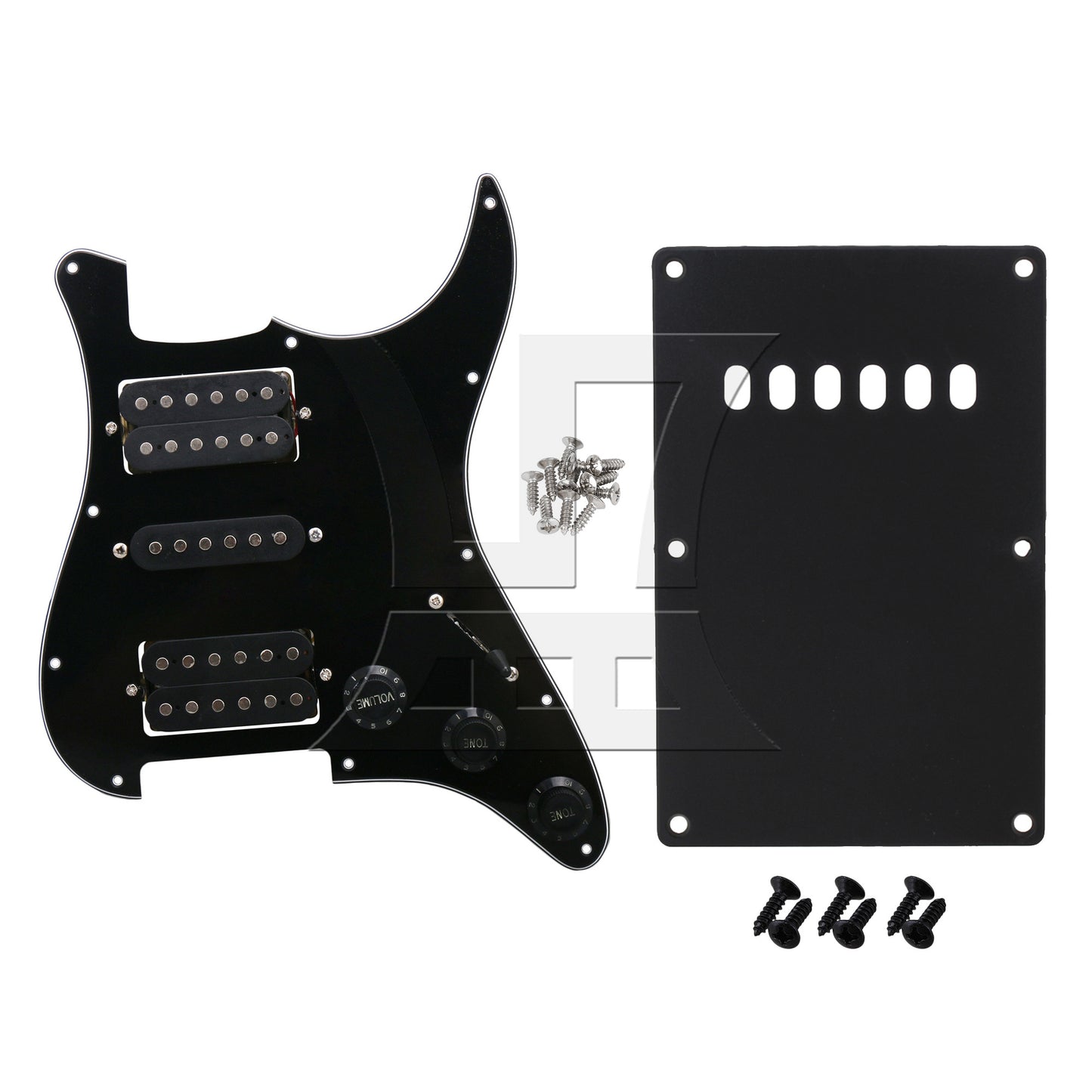 BQLZR HSH 3-Ply Loaded Prewired Pickguard Backplate Set w/ Screw for Electric Guitar