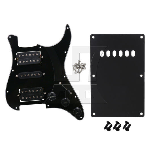 BQLZR HSH 3-Ply Loaded Prewired Pickguard Backplate Set w/ Screw for Electric Guitar