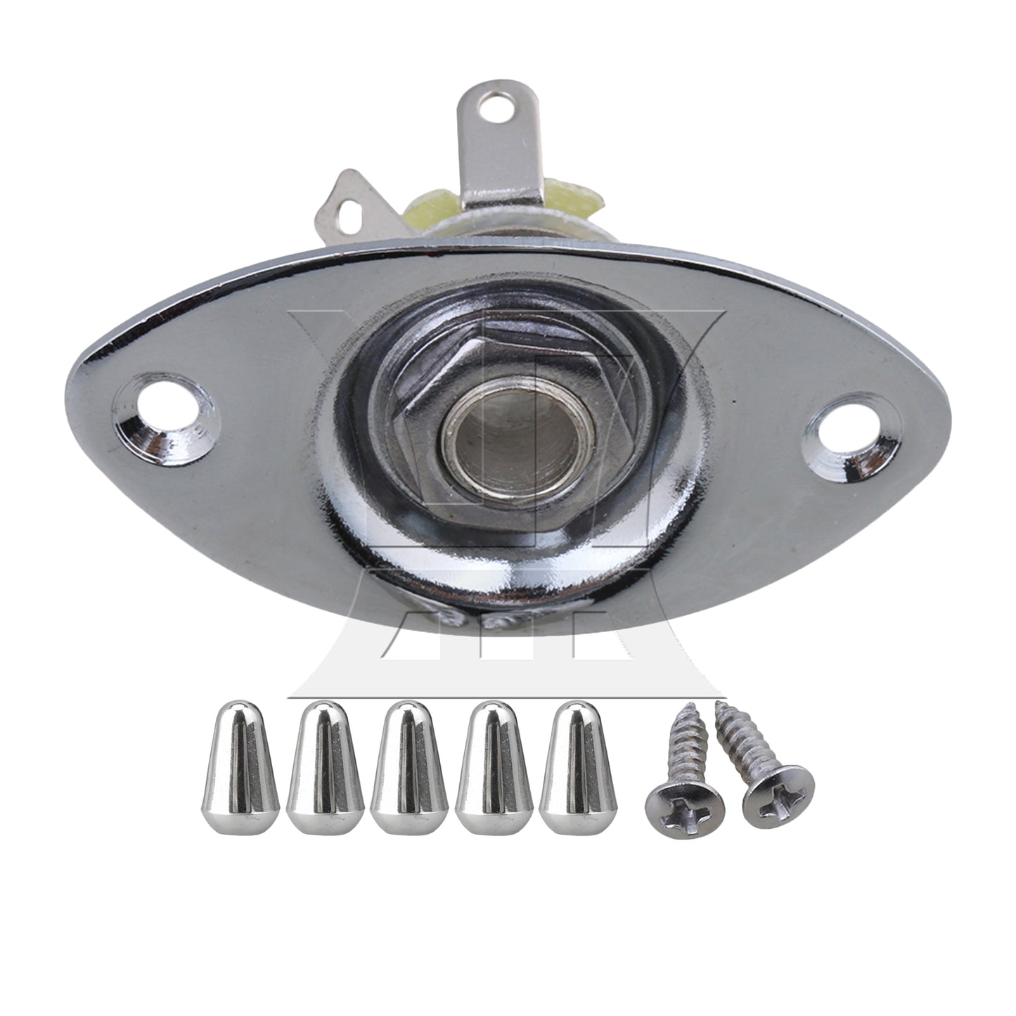BQLZR 6Pieces 1/4 Inch Jack Socket Plate with 5 Way Pickup Switch for Guitars