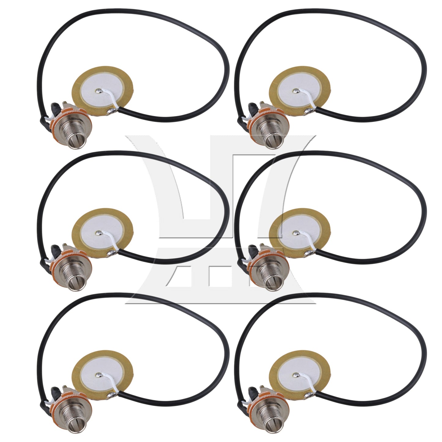 Guitar Transducer Pre-Wired Amplifier Piezo 1/4" Jack Pickup Mic Contact