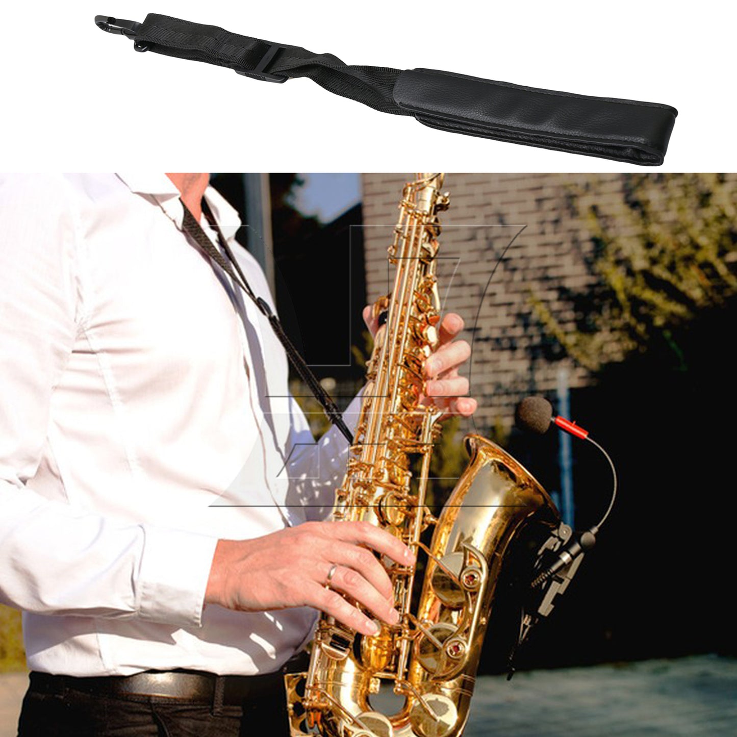 BQLZR 2Pieces Professional Sax Mouthpiece for 6# Alto E Flat Silver w/ Neck Strap