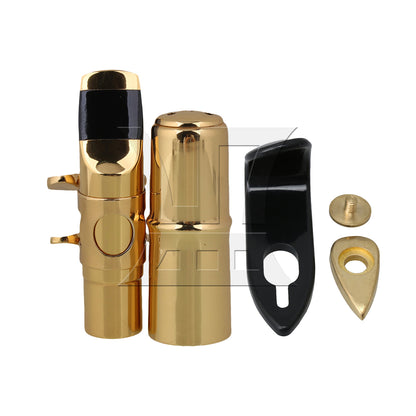 BQLZR Gold plated #7 B Flat Soprano Sax Saxophone Mouthpiece with Ligature Part
