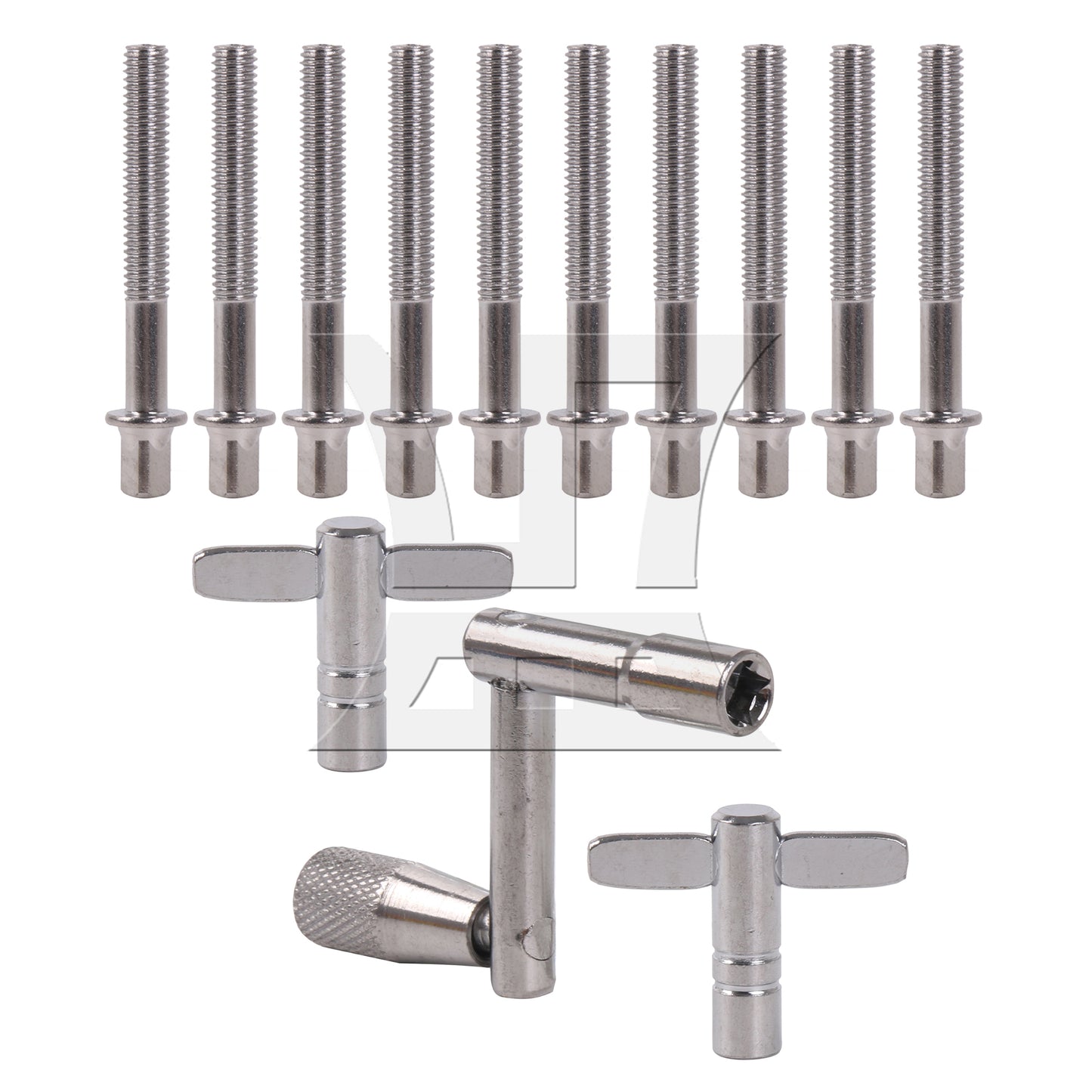 BQLZR 13 Pieces Drum Screw Tension Rod Replacement with Key Wrench Tool