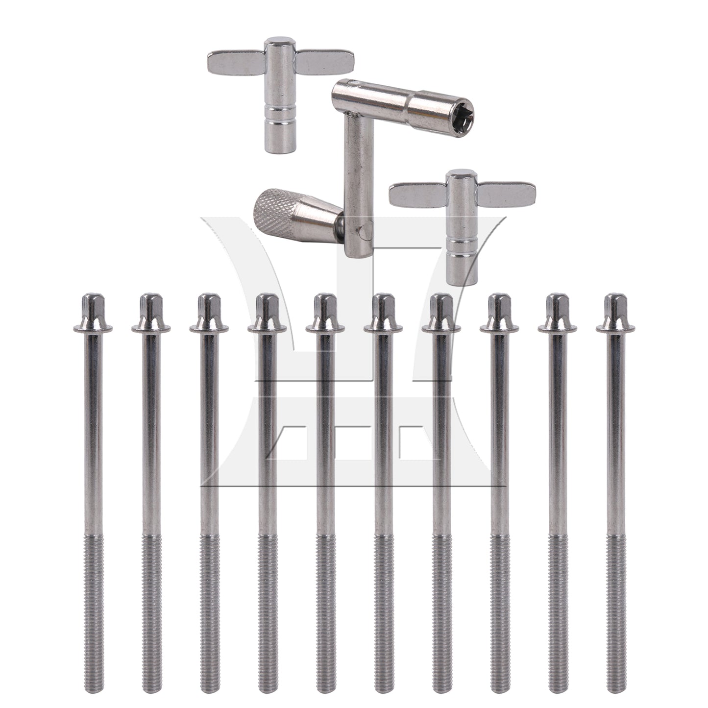 BQLZR 13 Pieces Drum Screw Tension Rod Replacement with Key Wrench Tool