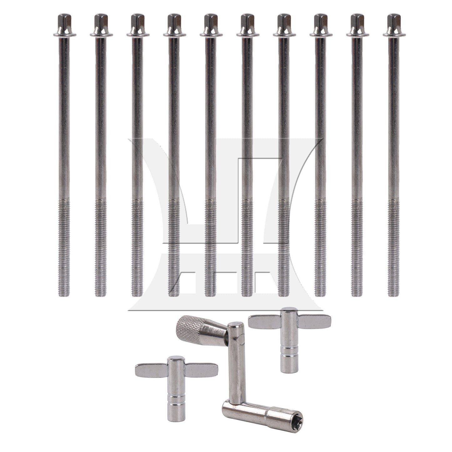 BQLZR M6 Thread Dia Drum Tension Rods 130mm Length Drum Kit Screws Silver