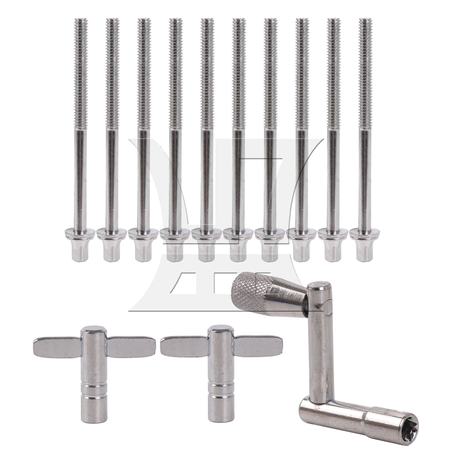 BQLZR 13 Pieces Drum Screw Tension Rod Replacement with Key Wrench Tool