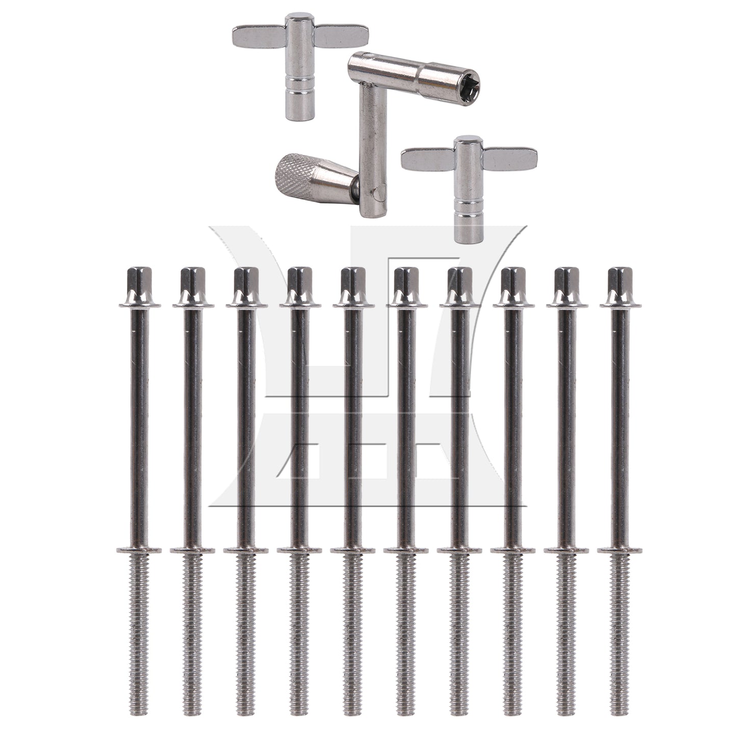 BQLZR 13 Pieces Drum Screw Tension Rod Replacement with Key Wrench Tool