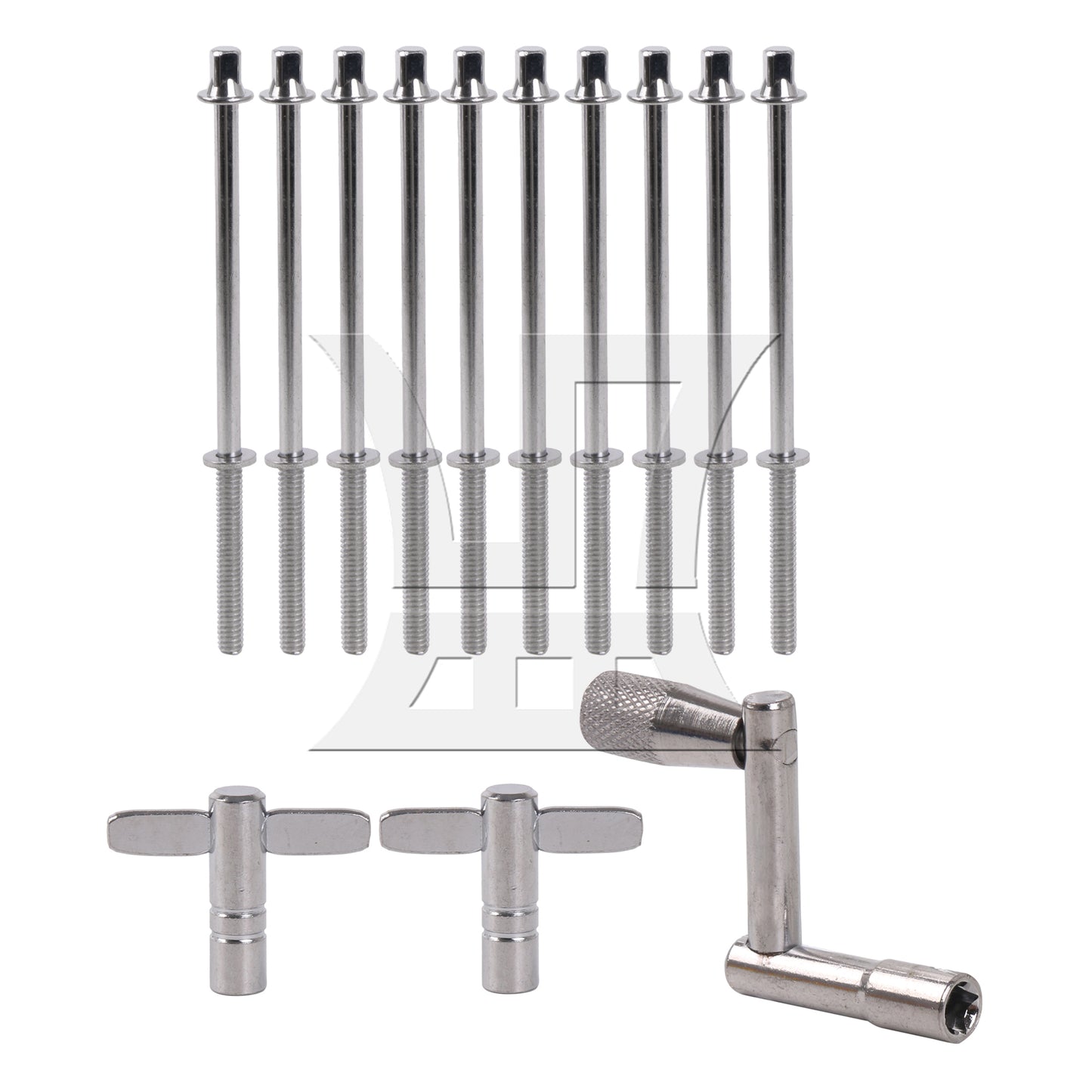 BQLZR 13 Pieces Drum Screw Tension Rod Replacement with Key Wrench Tool