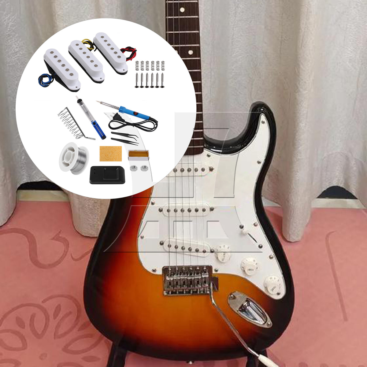 BQLZR Single Coil Pickups & Soldering Iron Set for Electric Guitars with Srews