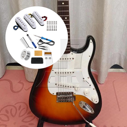 BQLZR Single Coil Pickups & Soldering Iron Set for Electric Guitars with Srews