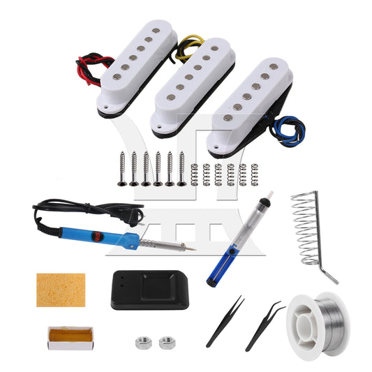 BQLZR Single Coil Pickups & Soldering Iron Set for Electric Guitars with Srews