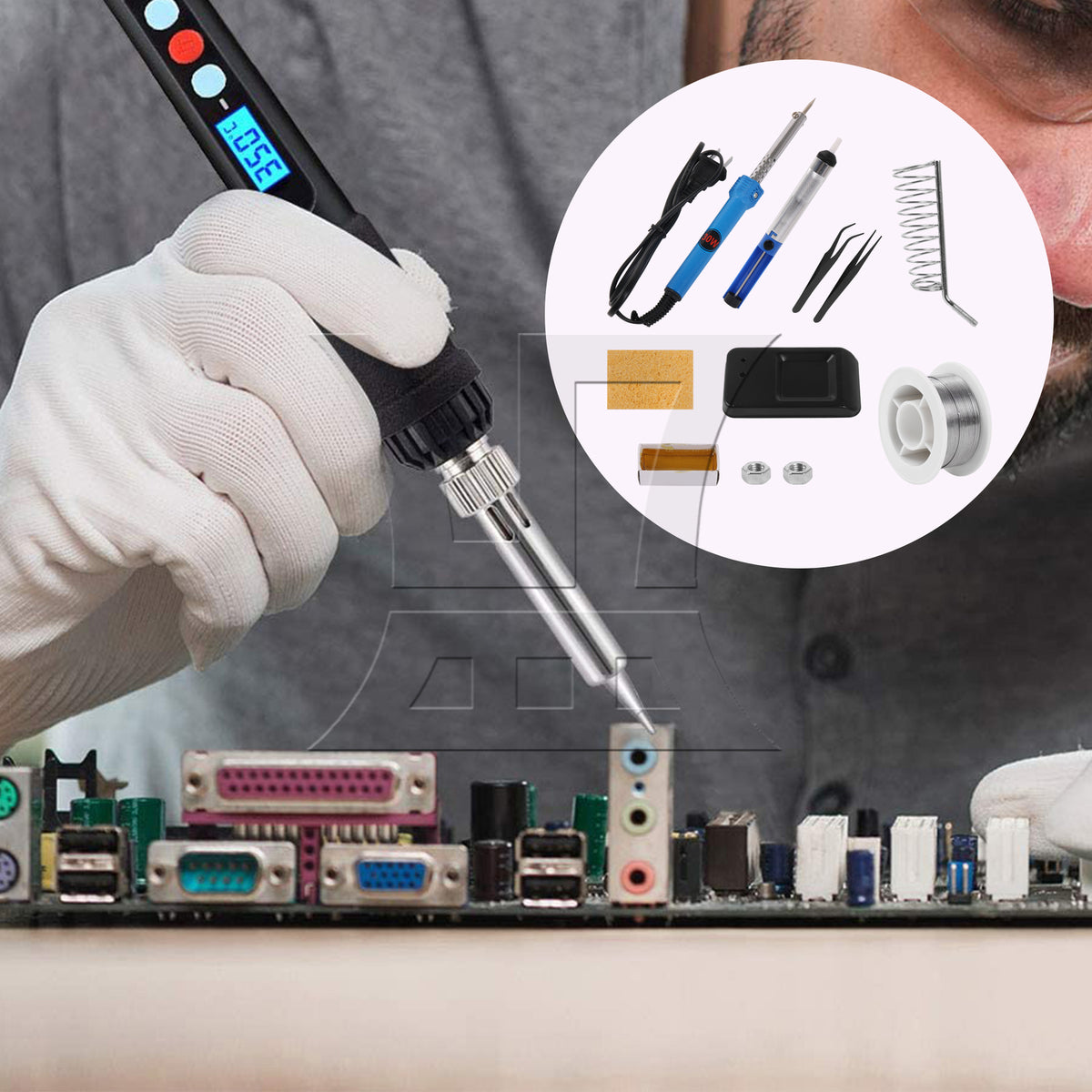 BQLZR Single Coil Pickups & Soldering Iron Set for Electric Guitars with Srews
