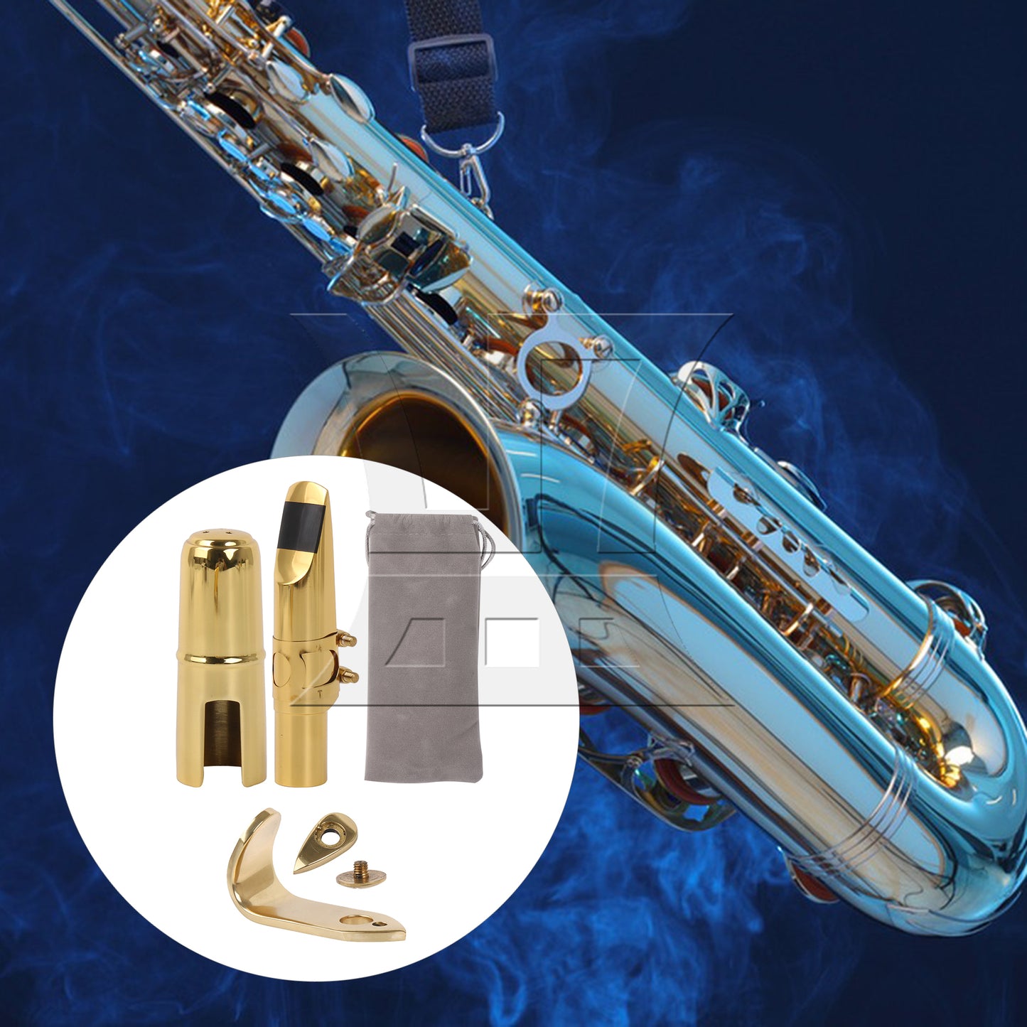 BQLZR B-flat Tenor Saxophone Mouthpiece Cap Ligature