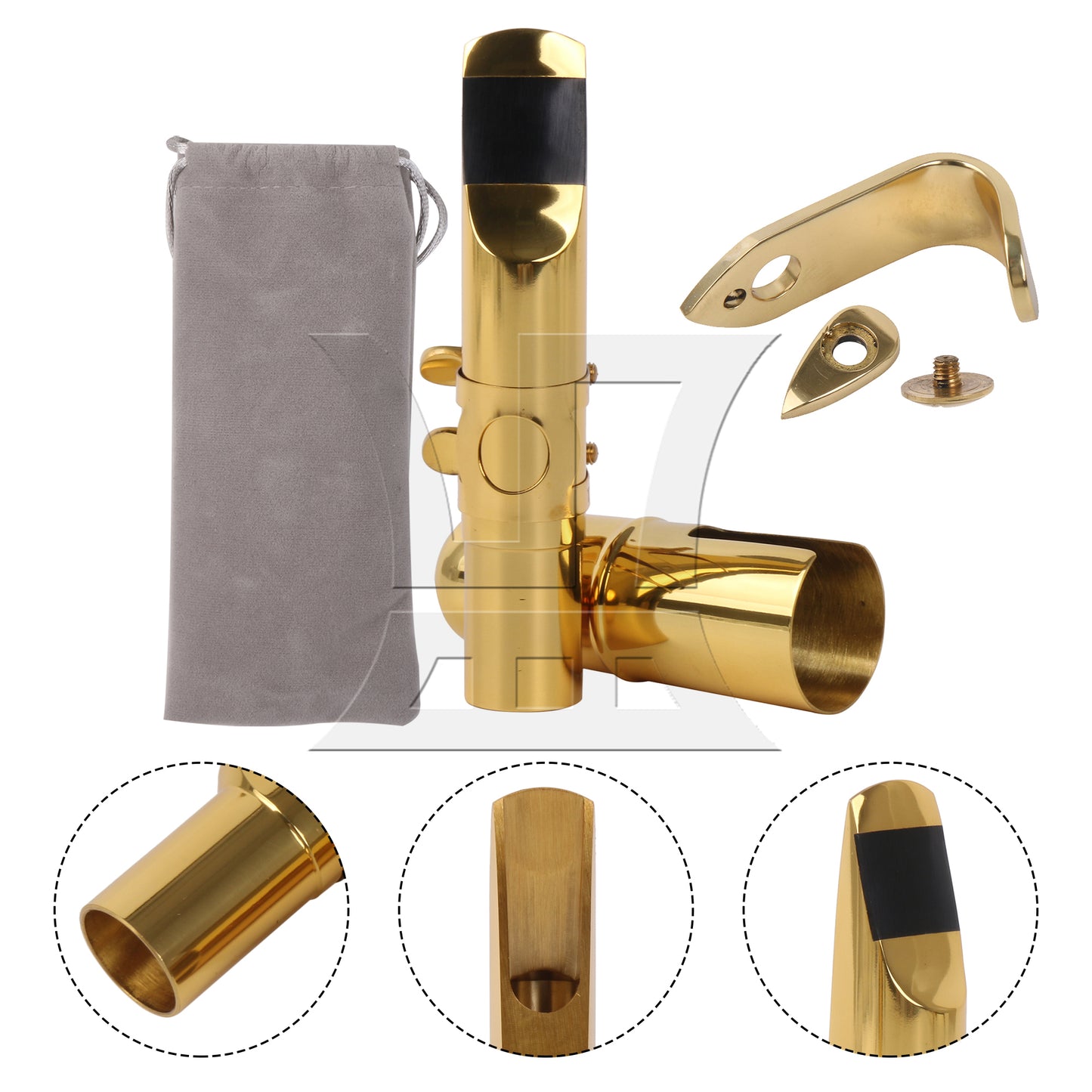 BQLZR B-flat Tenor Saxophone Mouthpiece Cap Ligature