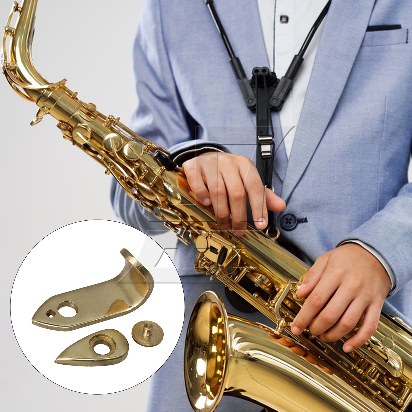 BQLZR B-flat Tenor Saxophone Mouthpiece Cap Ligature