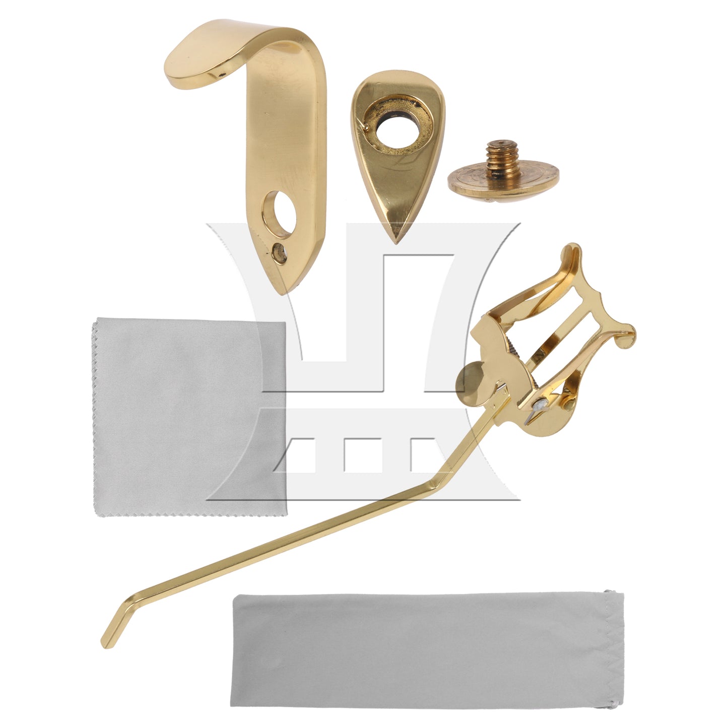 BQLZR Sax Music Sheet Clip Folder Holder 0.16" Round Insert with Thumb Hook Rest Set