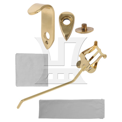 BQLZR Sax Music Sheet Clip Folder Holder 0.16" Round Insert with Thumb Hook Rest Set