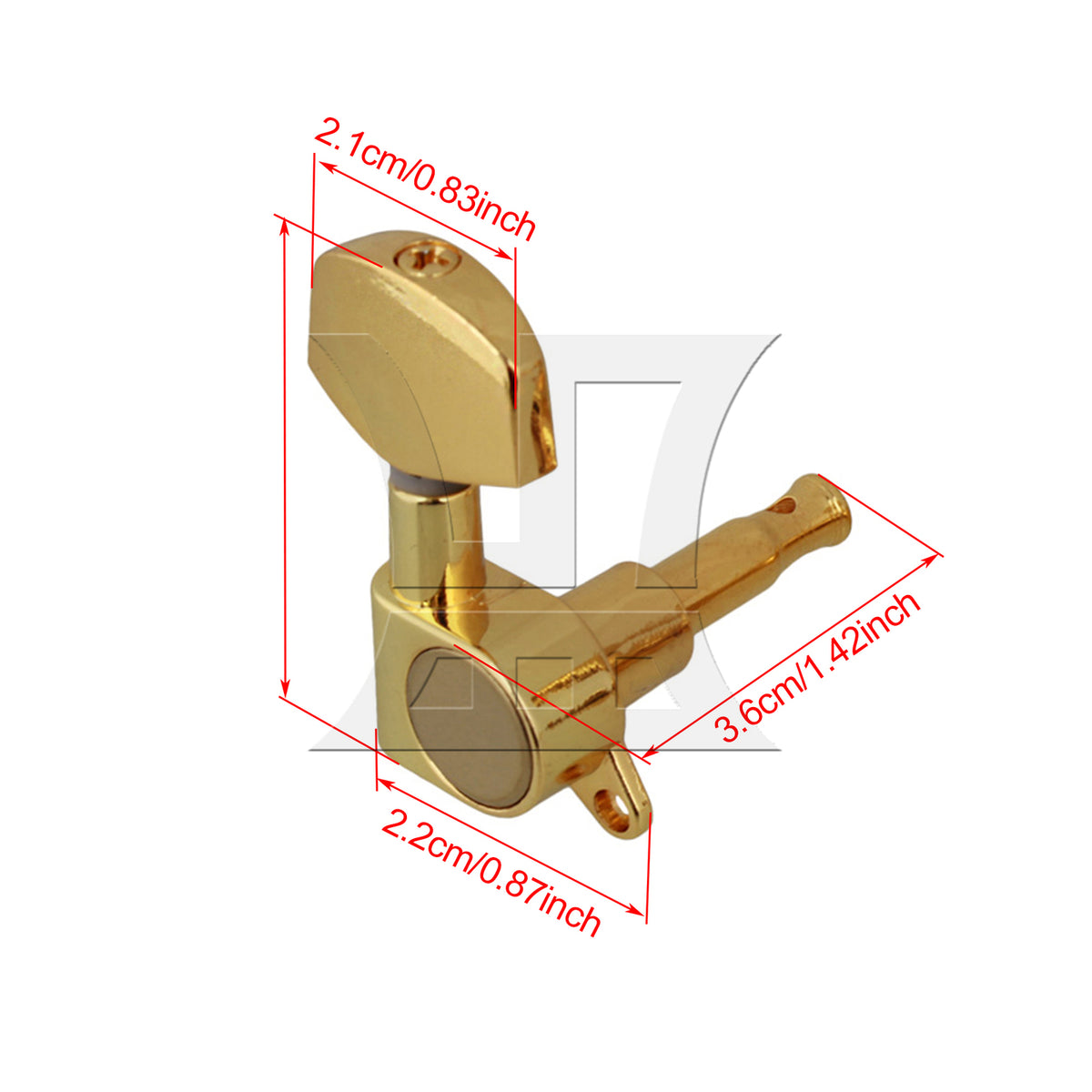 BQLZR 6 Pieces Gold Bass Tuners 3L 3R Machine Heads for Electric Guitars Part Kit