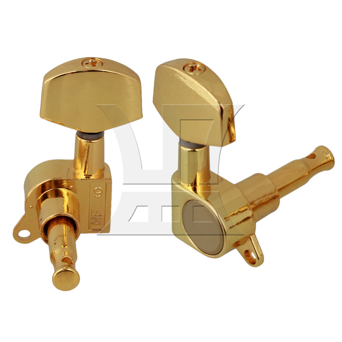 BQLZR 6 Pieces Gold Bass Tuners 3L 3R Machine Heads for Electric Guitars Part Kit