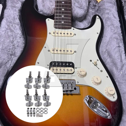 BQLZR Guitar Tuning Pegs Machine Heads 3L 3R Chrome w/ Screws and Ferrules