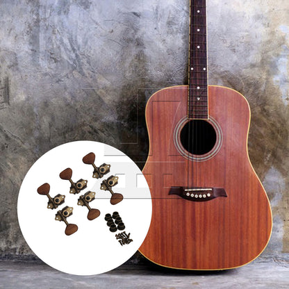 BQLZR 7 Pieces Acoustic Guitar Machine Heads Tuning Keys 3 L 3 R w/ Screwdriver Set