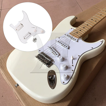 BQLZR Prewired Electric Guitars Pickguard Dual Pickup 3-ply 11.02 x 8.86 Inch White