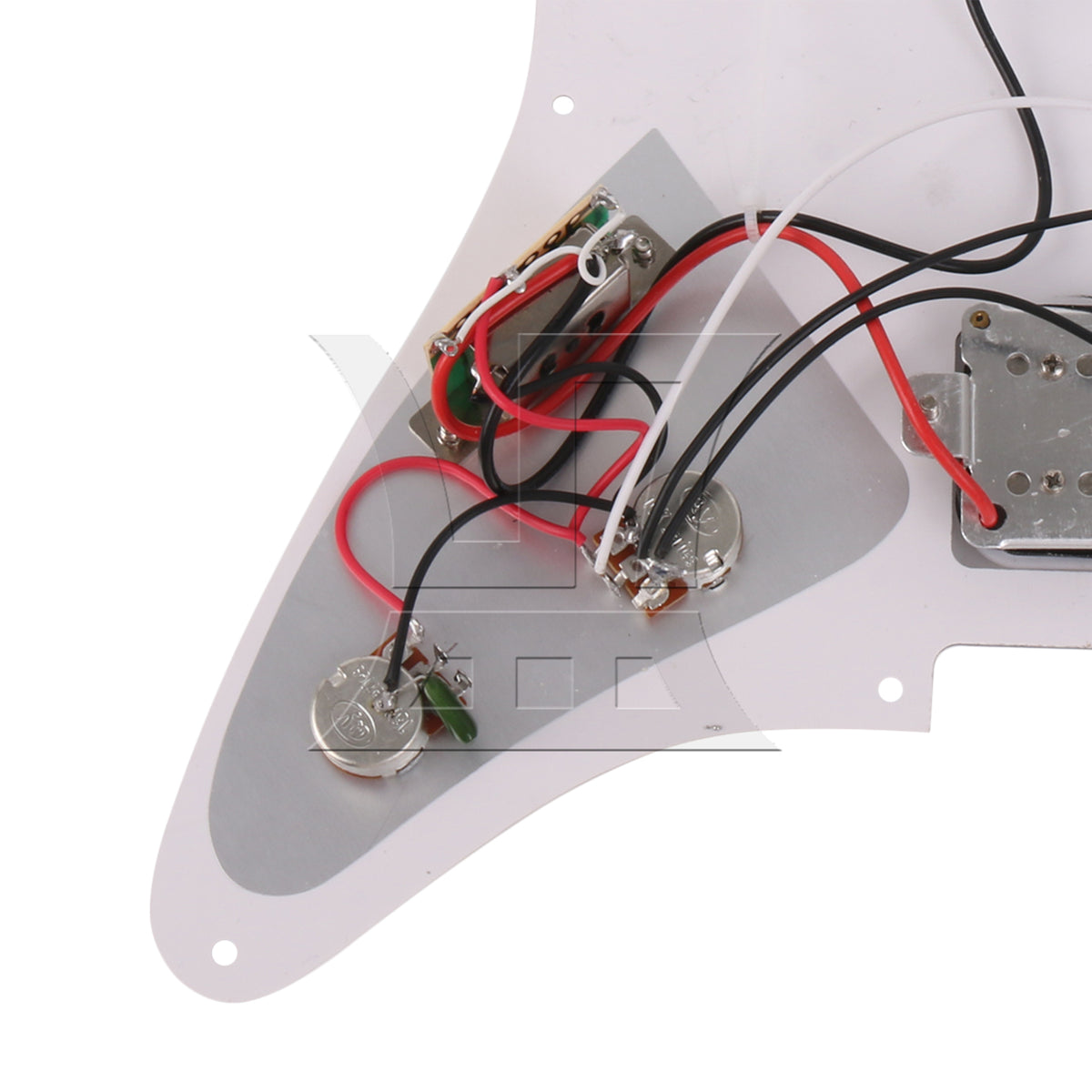 BQLZR Prewired Electric Guitars Pickguard Dual Pickup 3-ply 11.02 x 8.86 Inch White