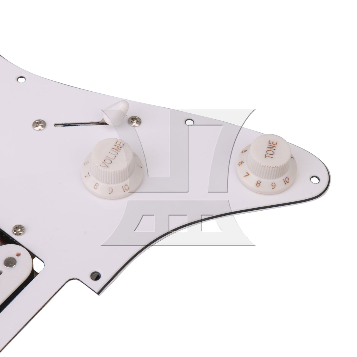 BQLZR Prewired Electric Guitars Pickguard Dual Pickup 3-ply 11.02 x 8.86 Inch White