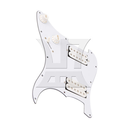 BQLZR Prewired Electric Guitars Pickguard Dual Pickup 3-ply 11.02 x 8.86 Inch White