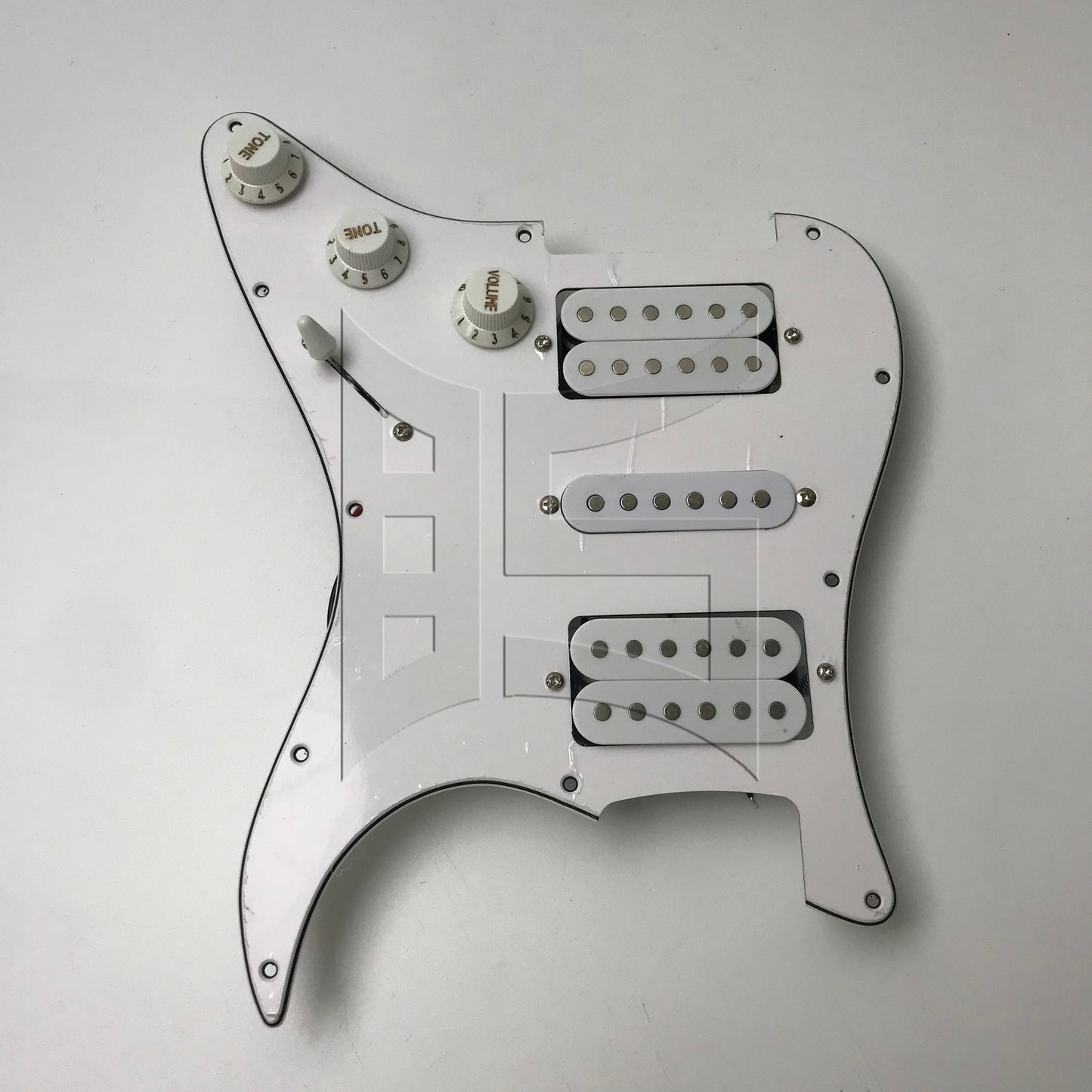 BQLZR HSH 3-Ply Pickguard for Electric Guitar Parts White w/ Screwdriver Screws Set