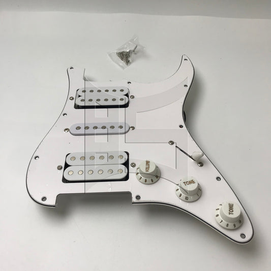 BQLZR HSH 3-Ply Pickguard for Electric Guitar Parts White w/ Screwdriver Screws Set