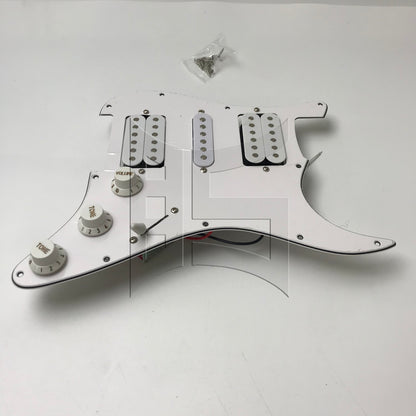 BQLZR HSH 3-Ply Pickguard for Electric Guitar Parts White w/ Screwdriver Screws Set